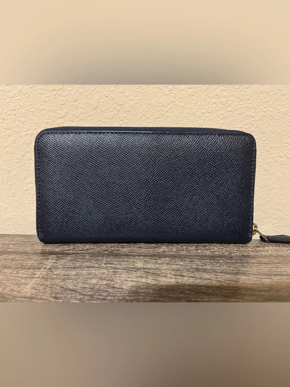 Coach Accordion Zip Wallet Midnight Blue - Picture 2 of 12